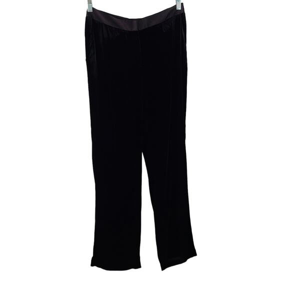J. MacLaughlin black velvet wide legged pants Size 8 - Picture 5 of 6